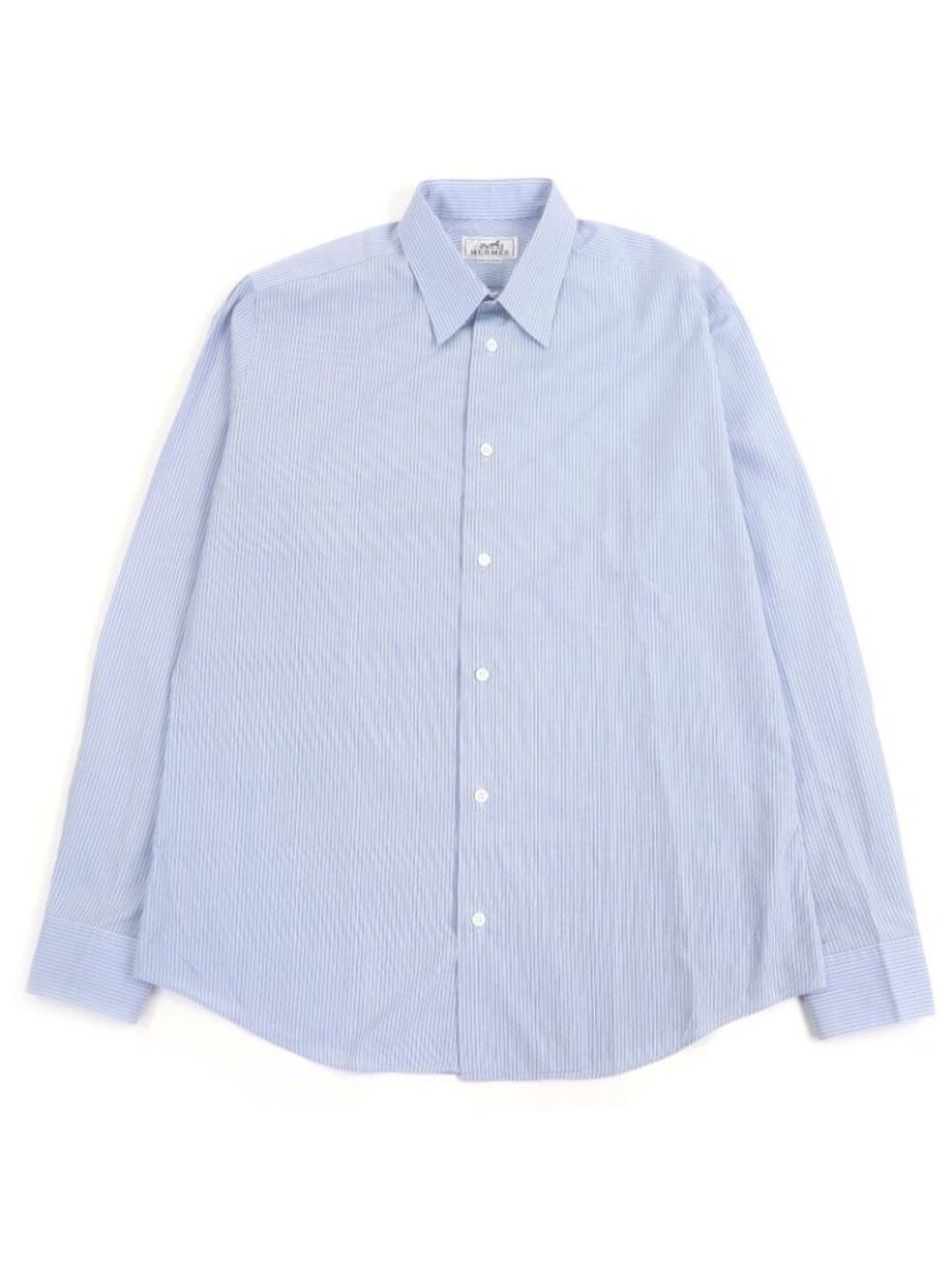 Hermes 100% Cotton Striped Pattern Sleeve Serie Buttons Long Sleeves